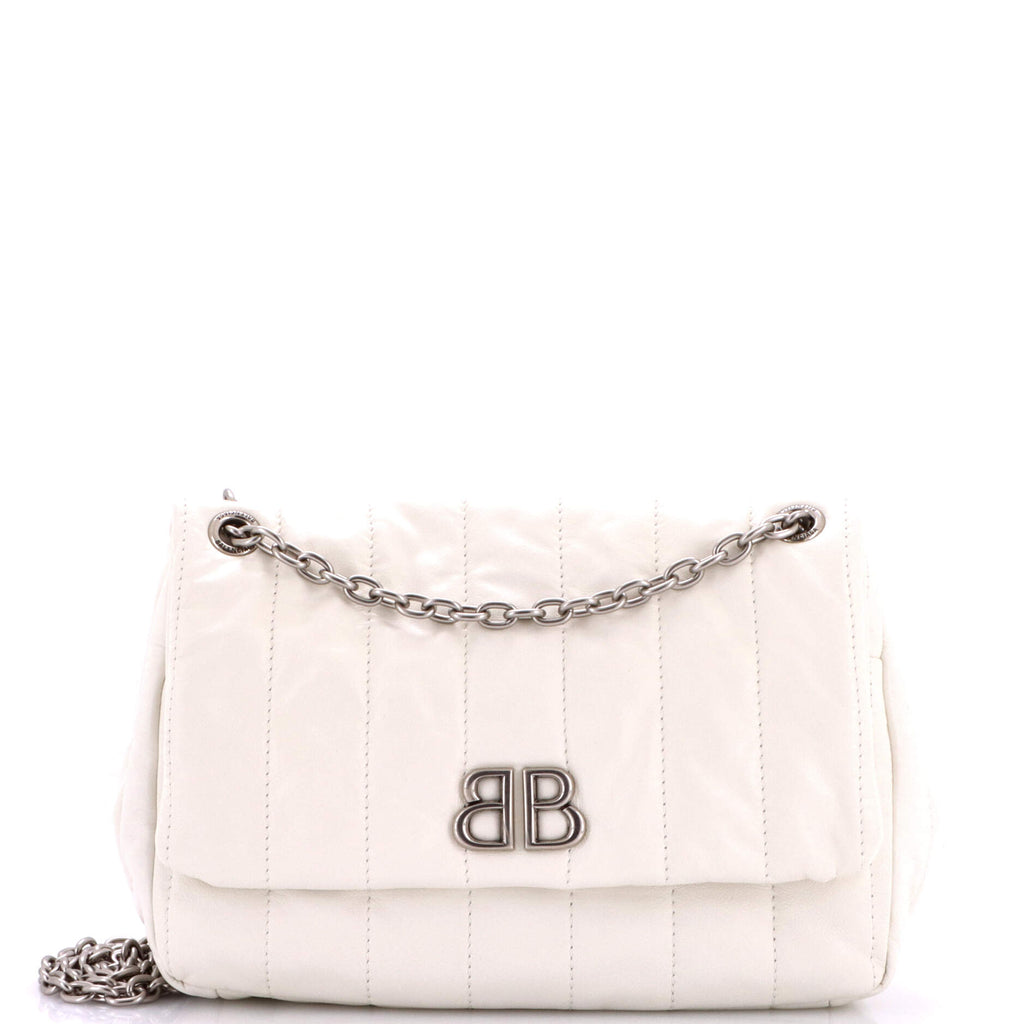 Monaco Chain Flap Shoulder Bag Quilted Leather Mini