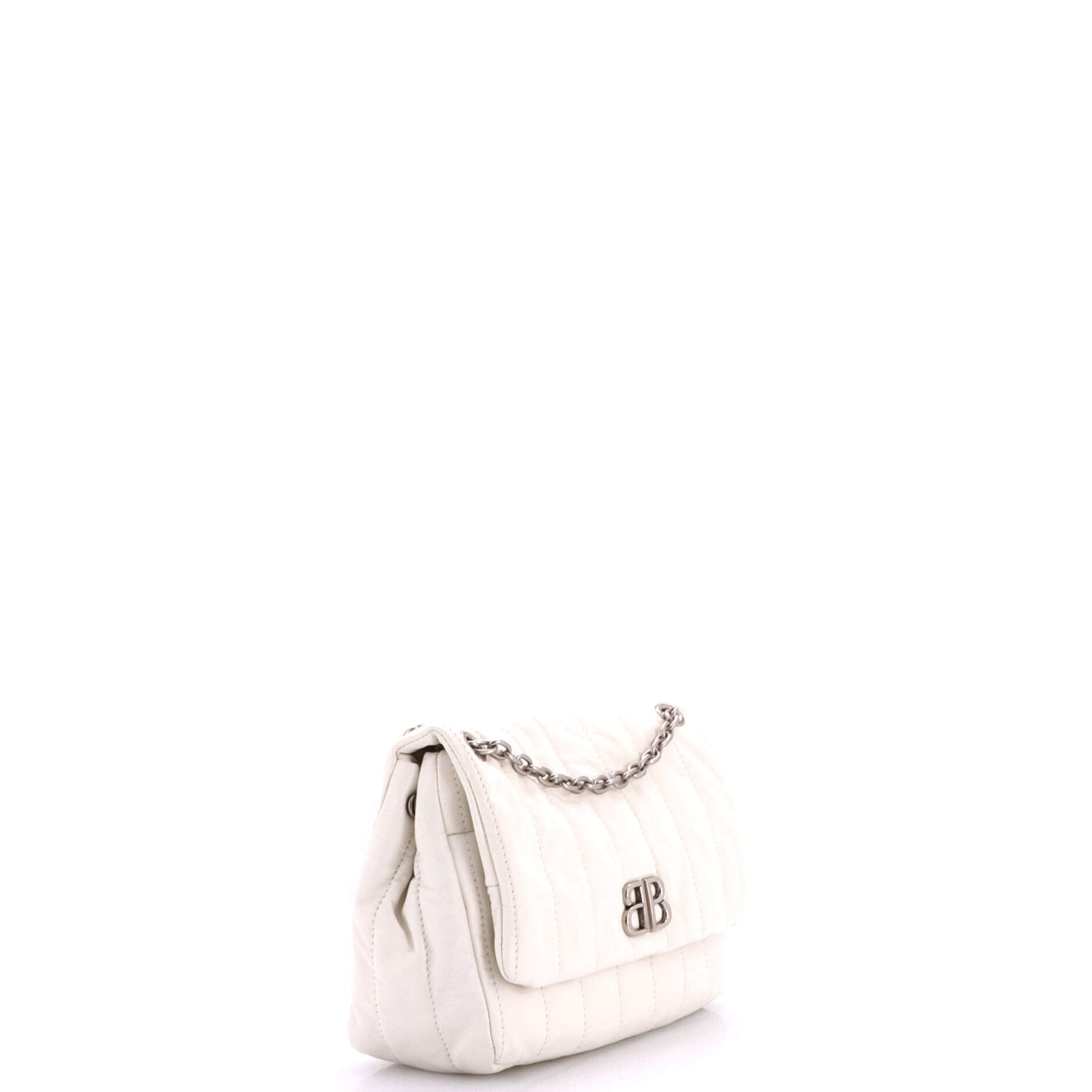 Monaco Chain Flap Shoulder Bag Quilted Leather Mini