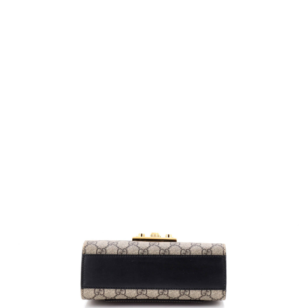 Padlock Shoulder Bag GG Coated Canvas and Leather Small