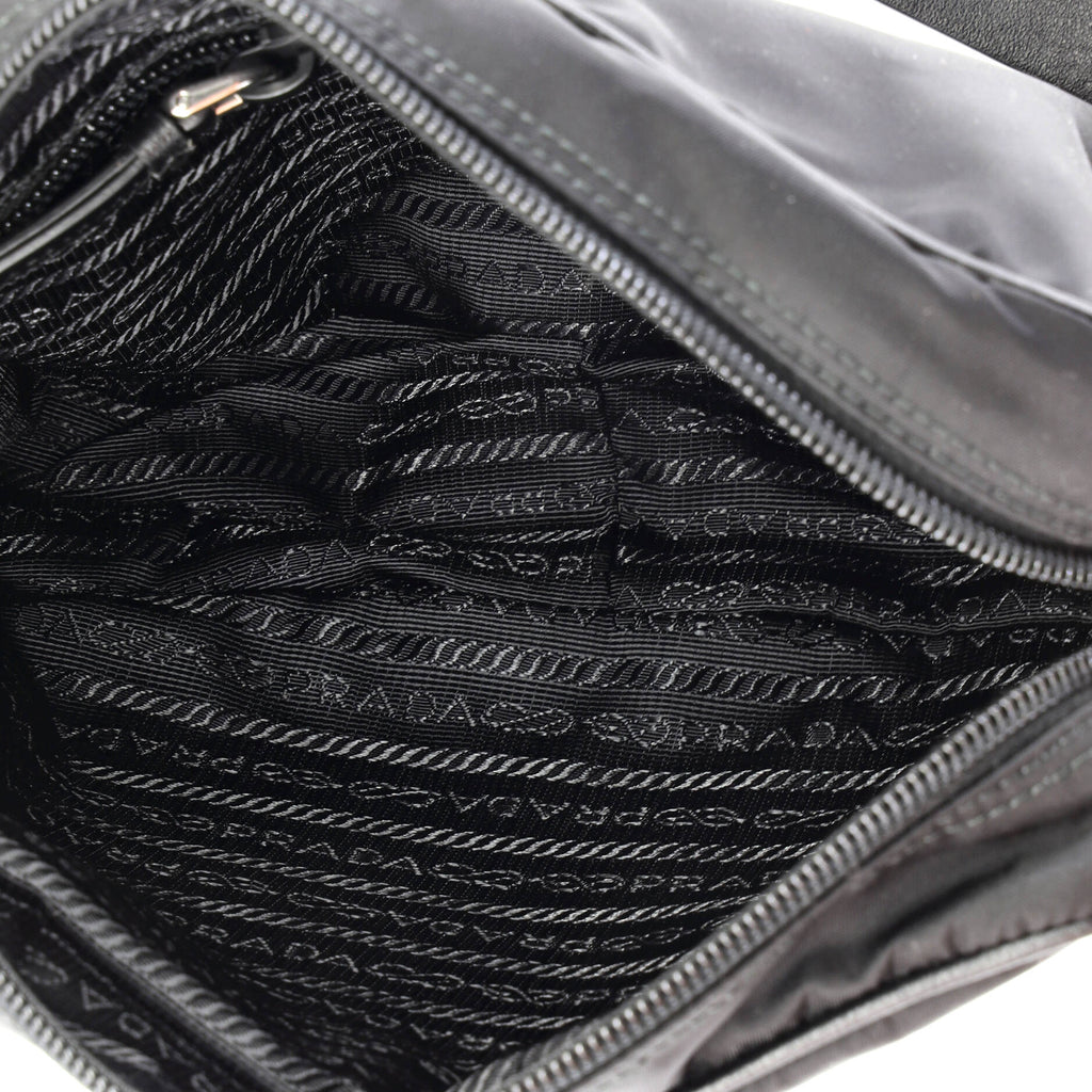 New Vela Shoulder Bag Tessuto with Studded Leather Small