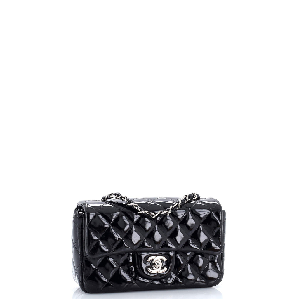 Classic Single Flap Bag Quilted Patent Mini