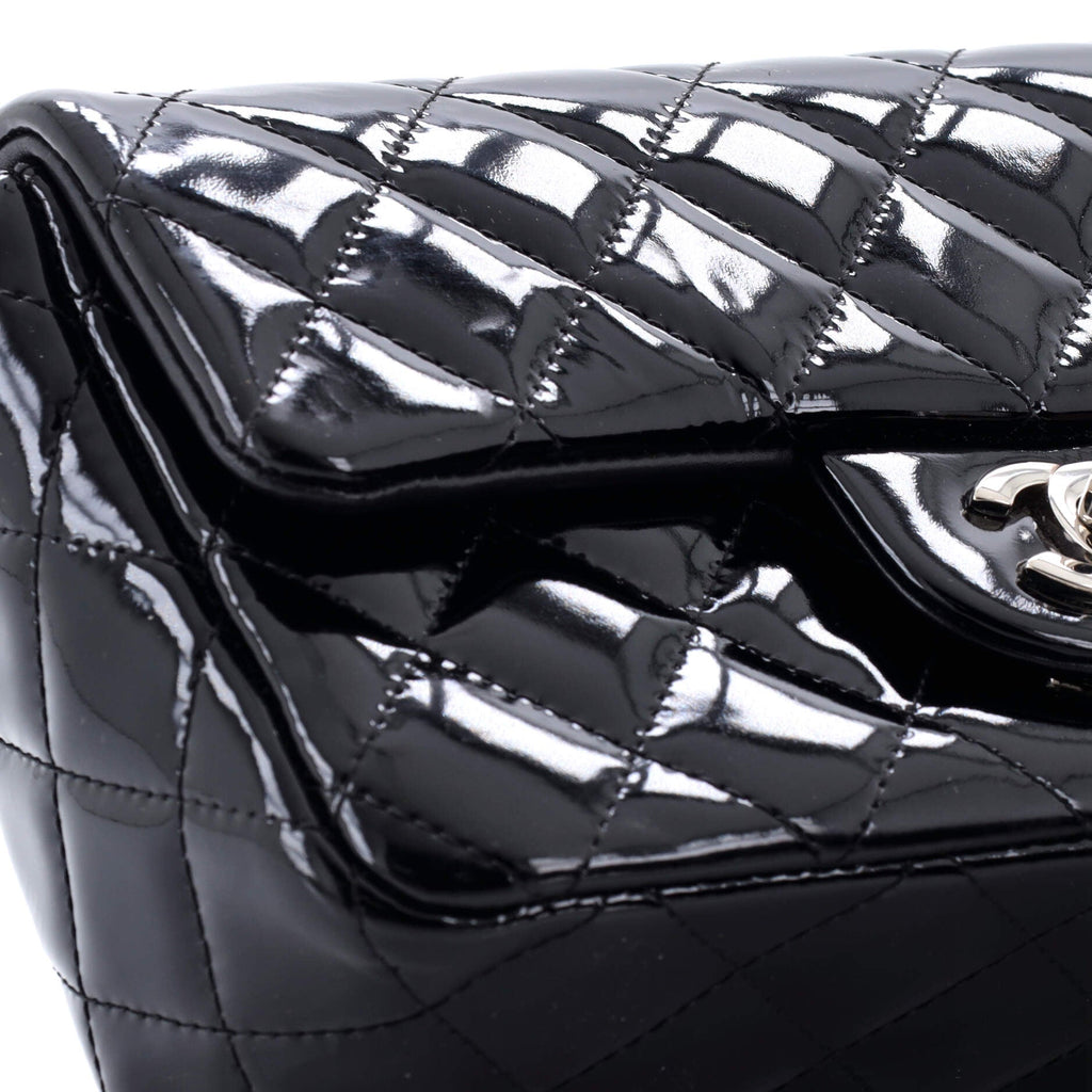 Classic Single Flap Bag Quilted Patent Mini