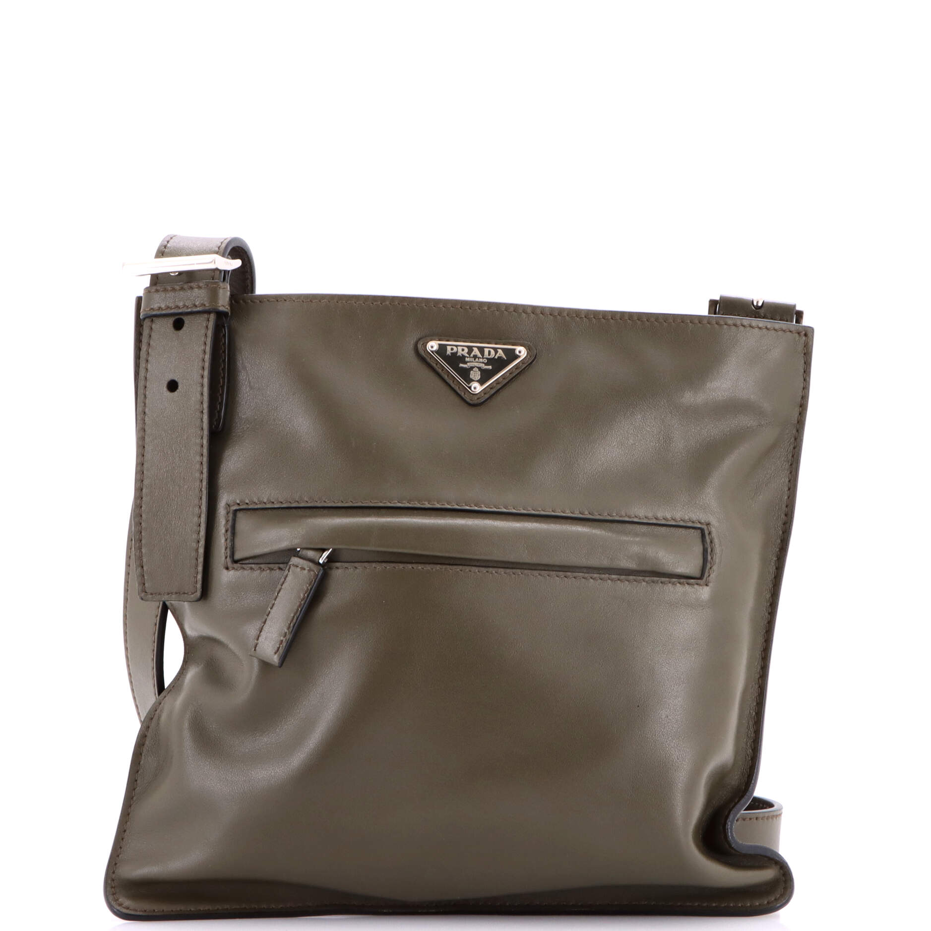 Front Pocket Messenger Bag Soft Calfskin Medium