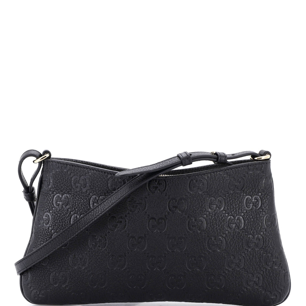 Emblem Chain Shoulder Bag Guccissima Leather Medium