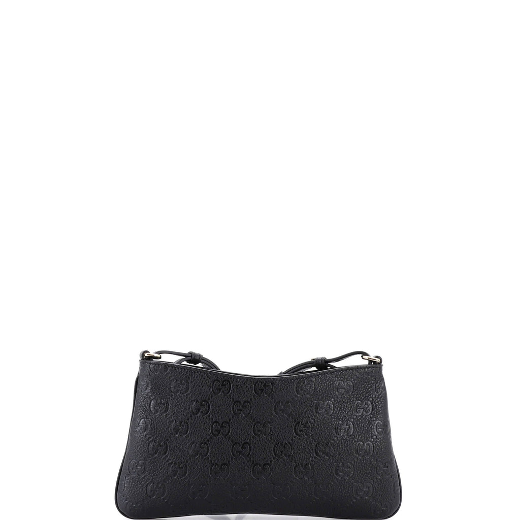 Emblem Chain Shoulder Bag Guccissima Leather Medium
