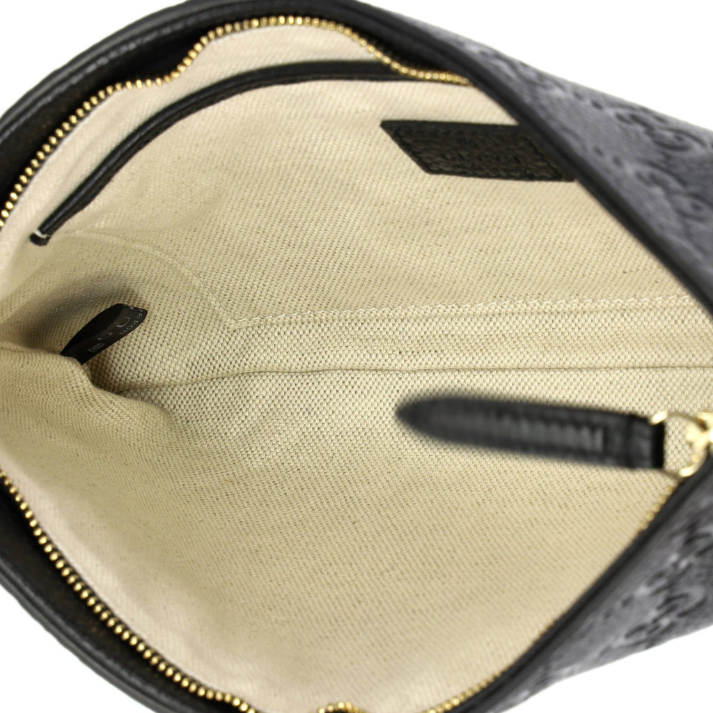 Emblem Chain Shoulder Bag Guccissima Leather Medium