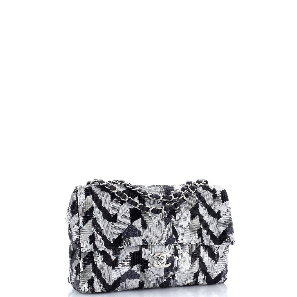 CC Chain Flap Bag Sequins Medium