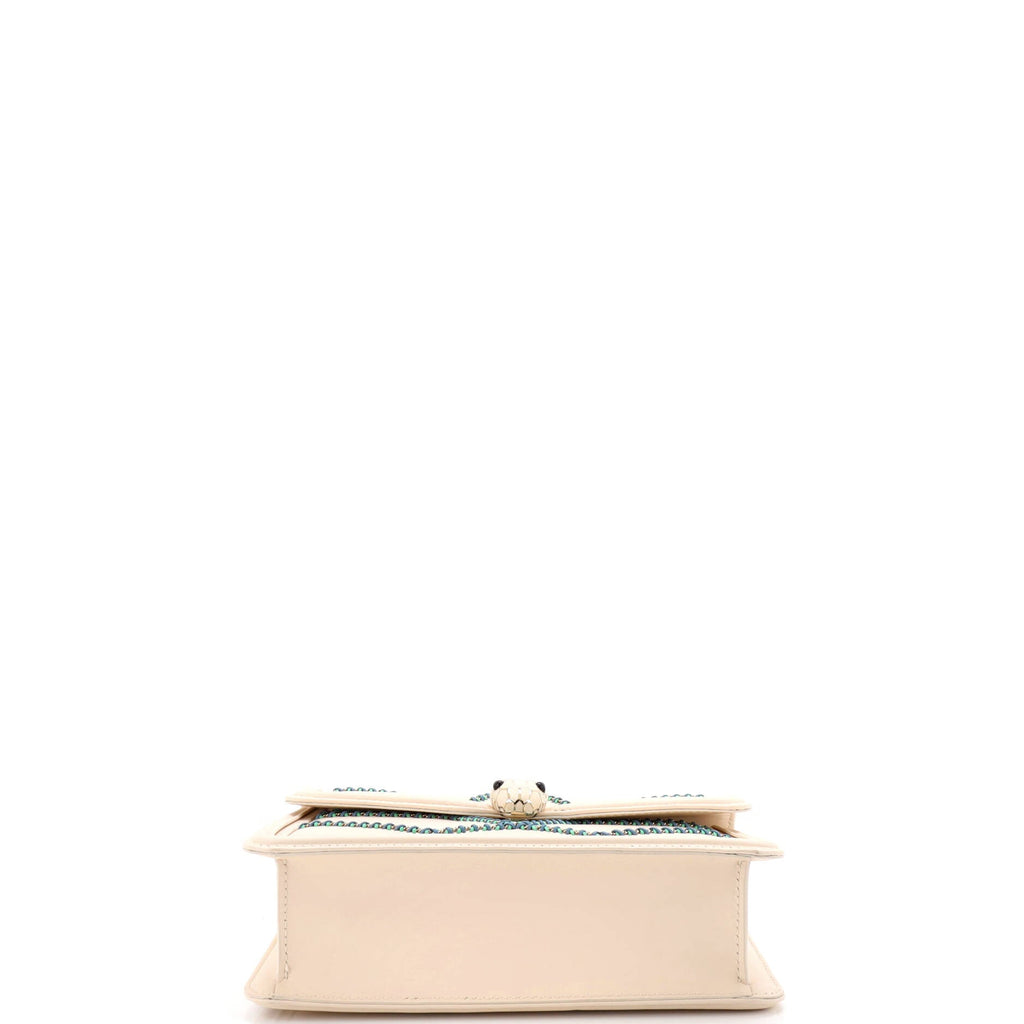 Serpenti Forever Shoulder Bag Whipstitched Leather Small