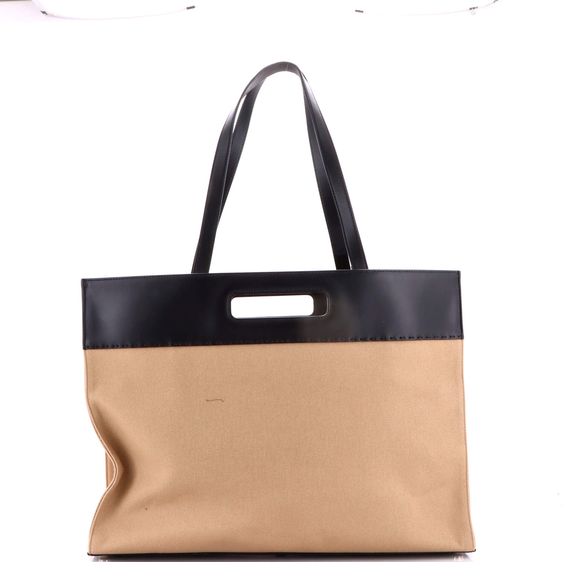 Cut Out Handle Shopper Tote Canvas Large