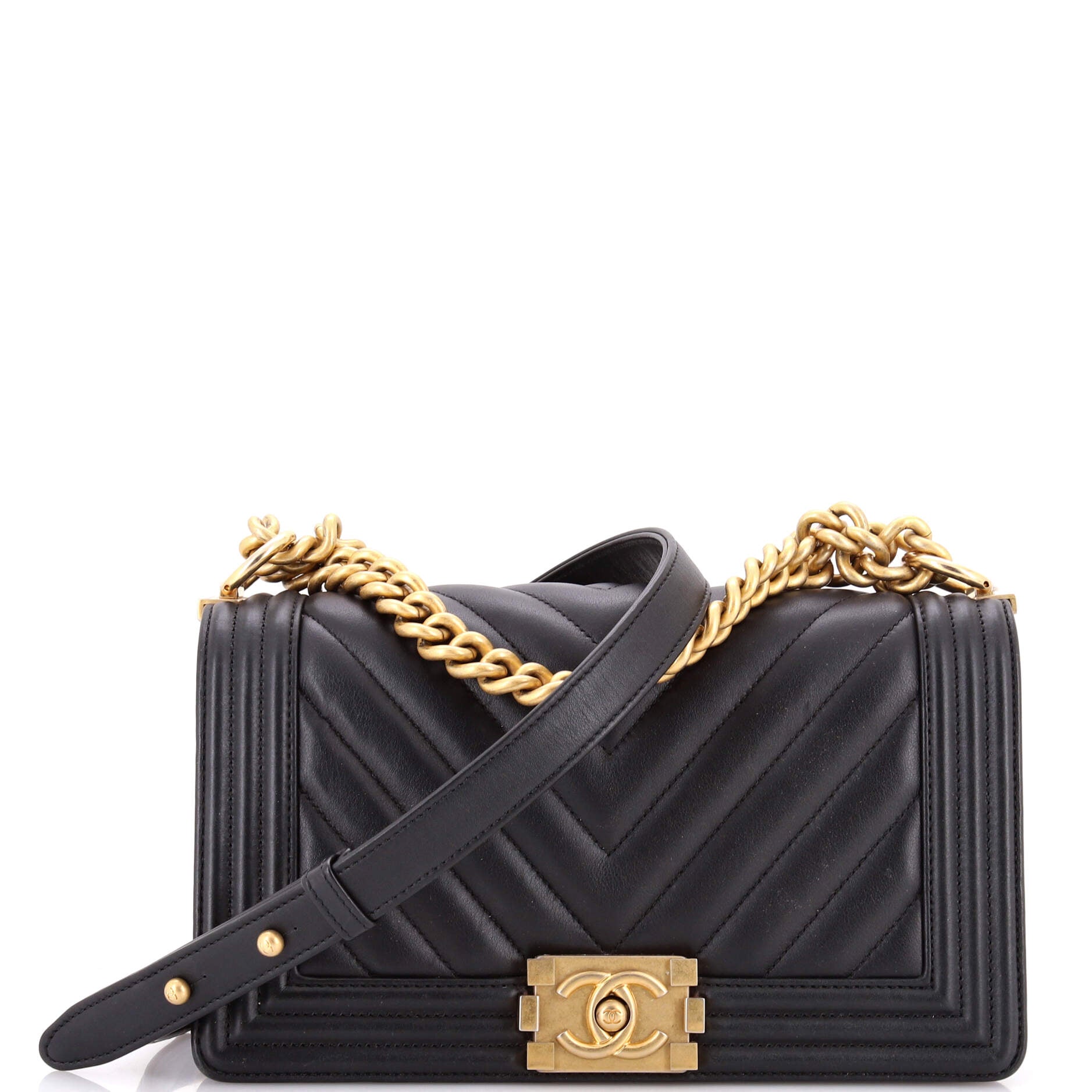 Boy Flap Bag Chevron Lambskin Old Medium