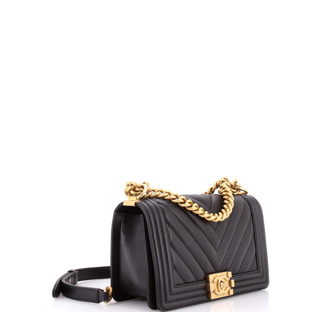 Boy Flap Bag Chevron Lambskin Old Medium