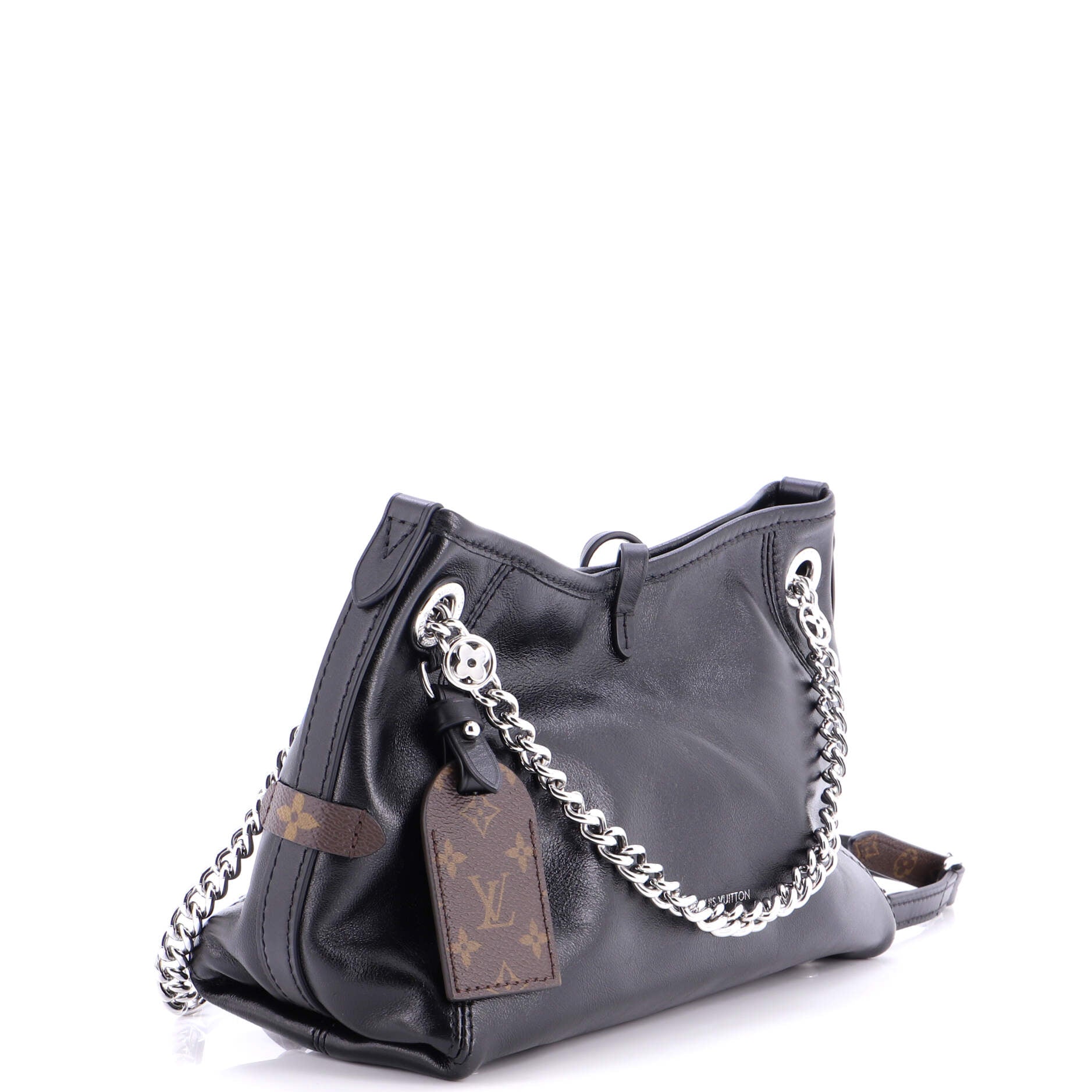 CarryAll Cargo Hobo Leather with Monogram Canvas PM