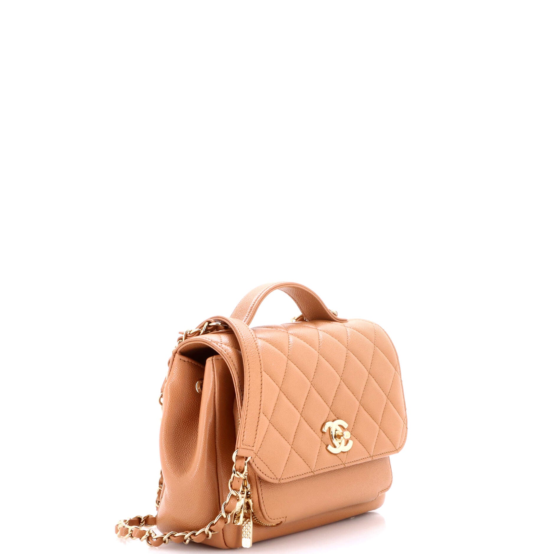 Business Affinity Flap Bag Quilted Caviar Small