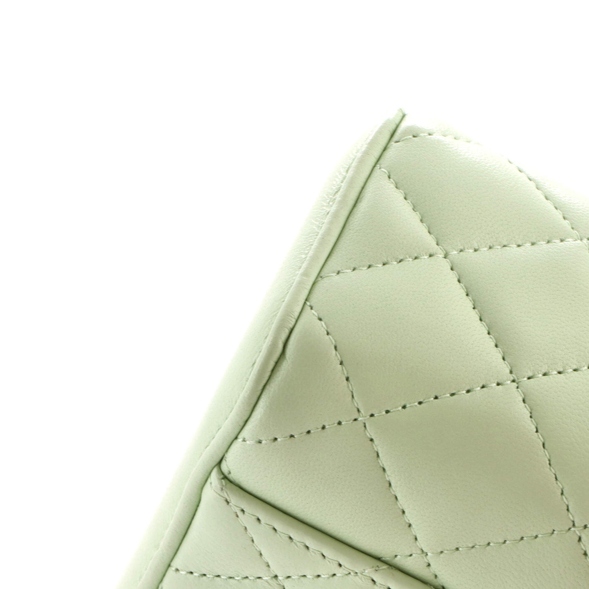 Pearl Crush Vanity Case with Chain Quilted Lambskin Mini