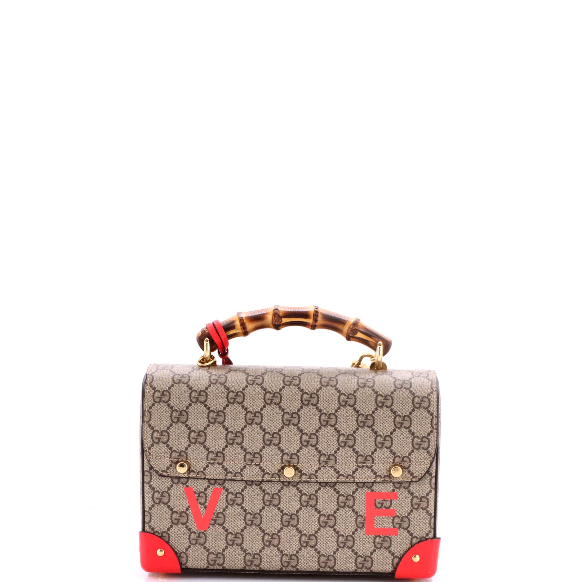 Padlock Bamboo Shoulder Bag Printed GG Coated Canvas Small