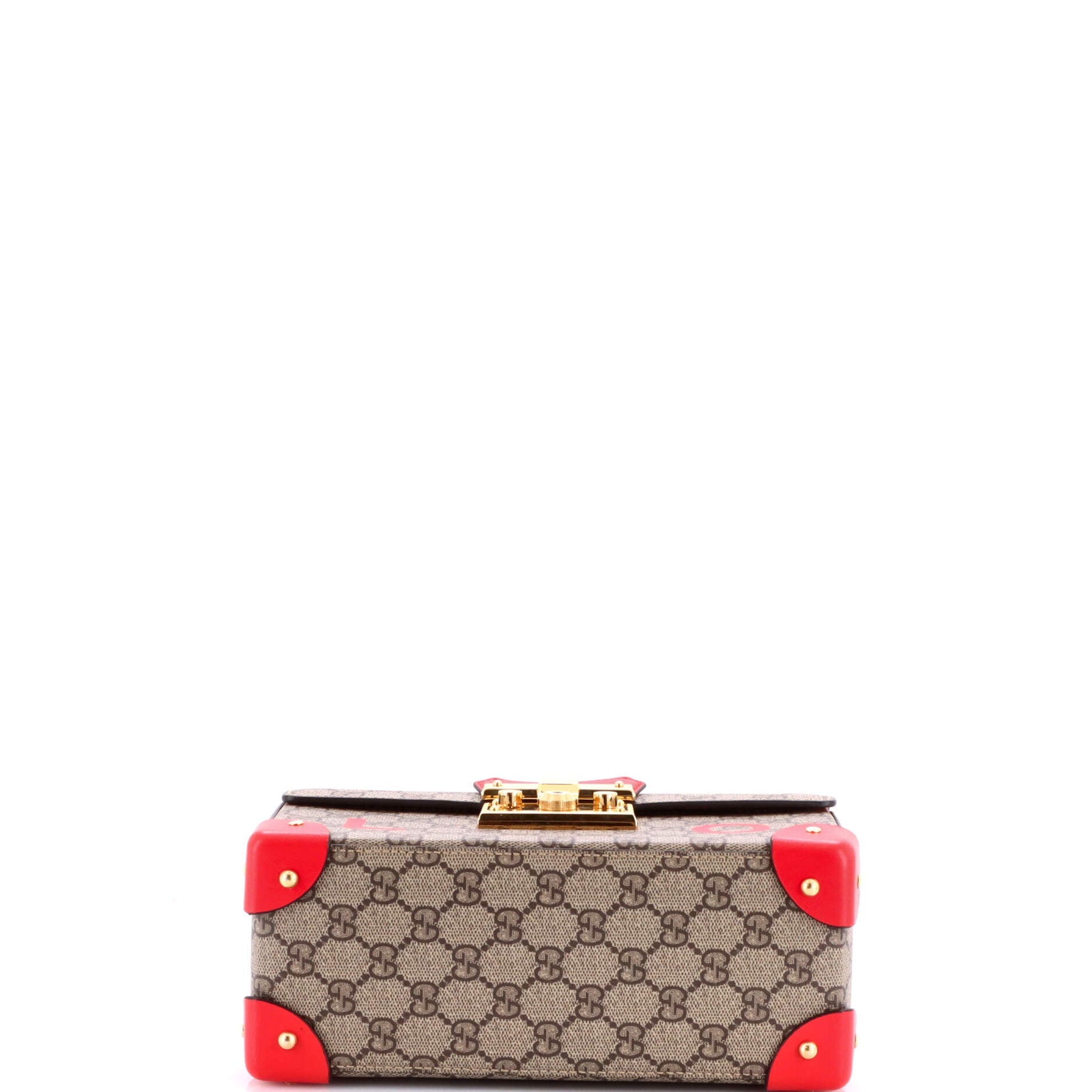 Padlock Bamboo Shoulder Bag Printed GG Coated Canvas Small