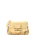Dauphine Shoulder Bag Nanogram Embossed Leather Mini
