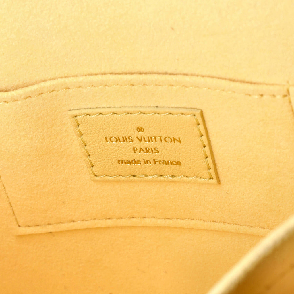 Dauphine Shoulder Bag Nanogram Embossed Leather Mini