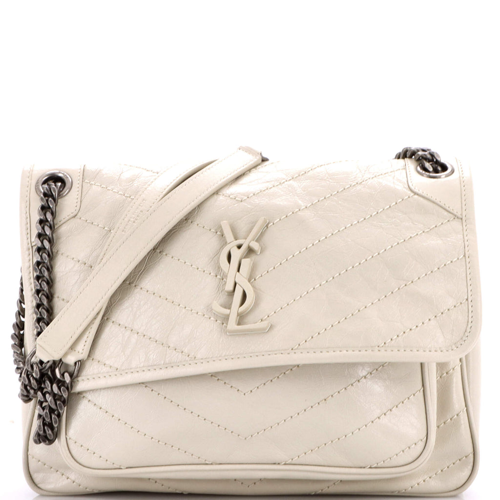 Niki Chain Flap Bag Matelasse Chevron Leather Medium