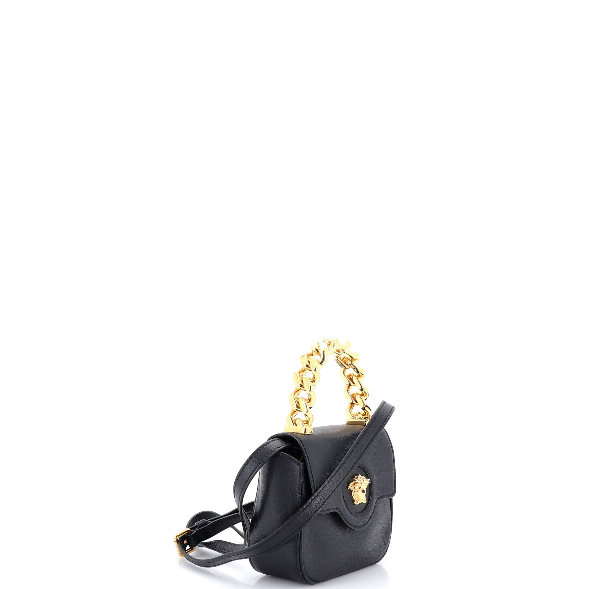 La Medusa Chain Top Handle Bag Leather Small