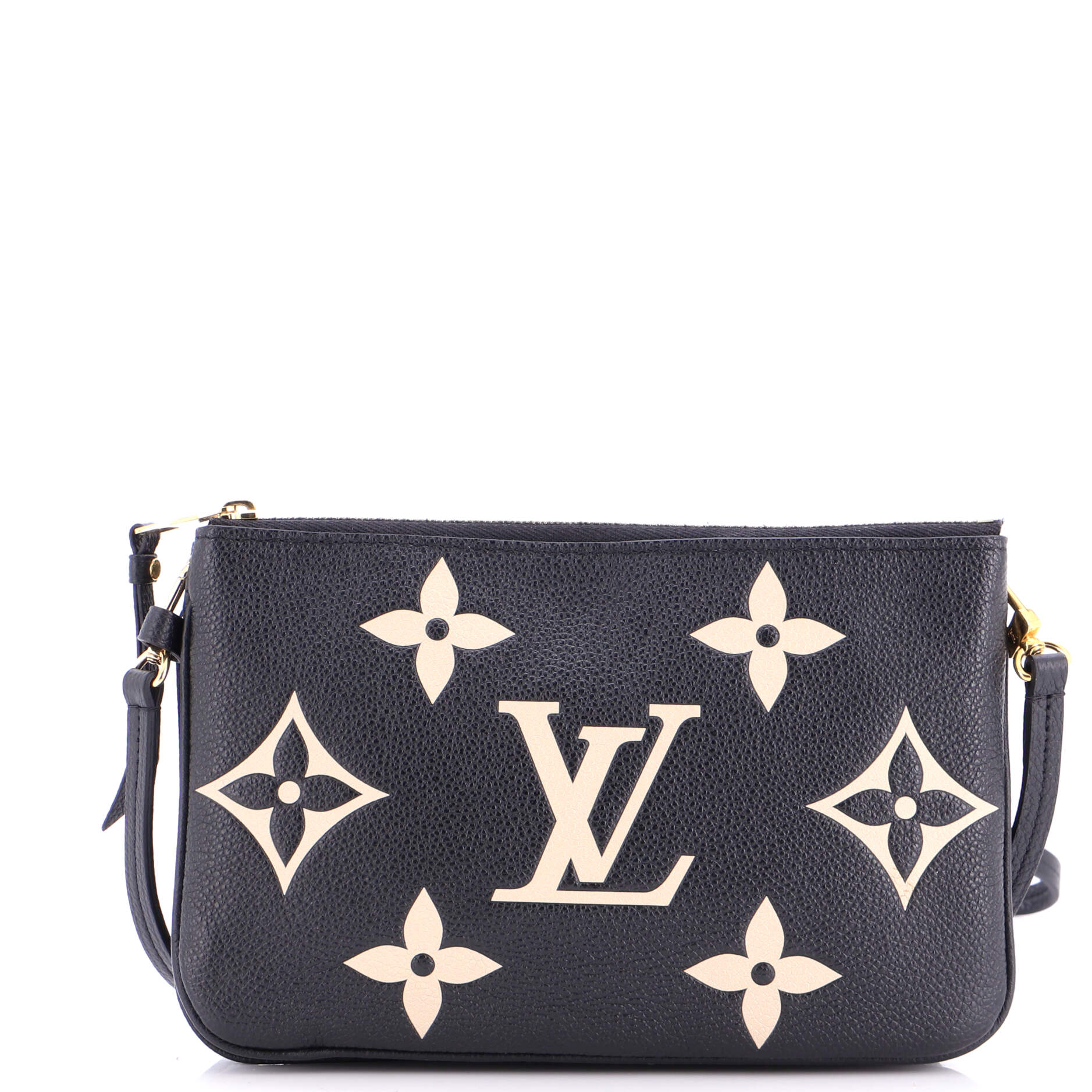Double Zip Pochette Bicolor Monogram Empreinte Giant