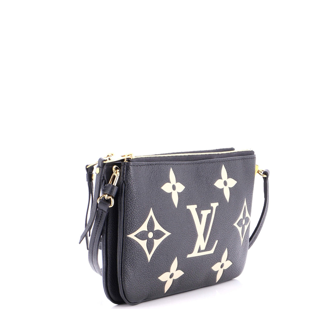 Double Zip Pochette Bicolor Monogram Empreinte Giant
