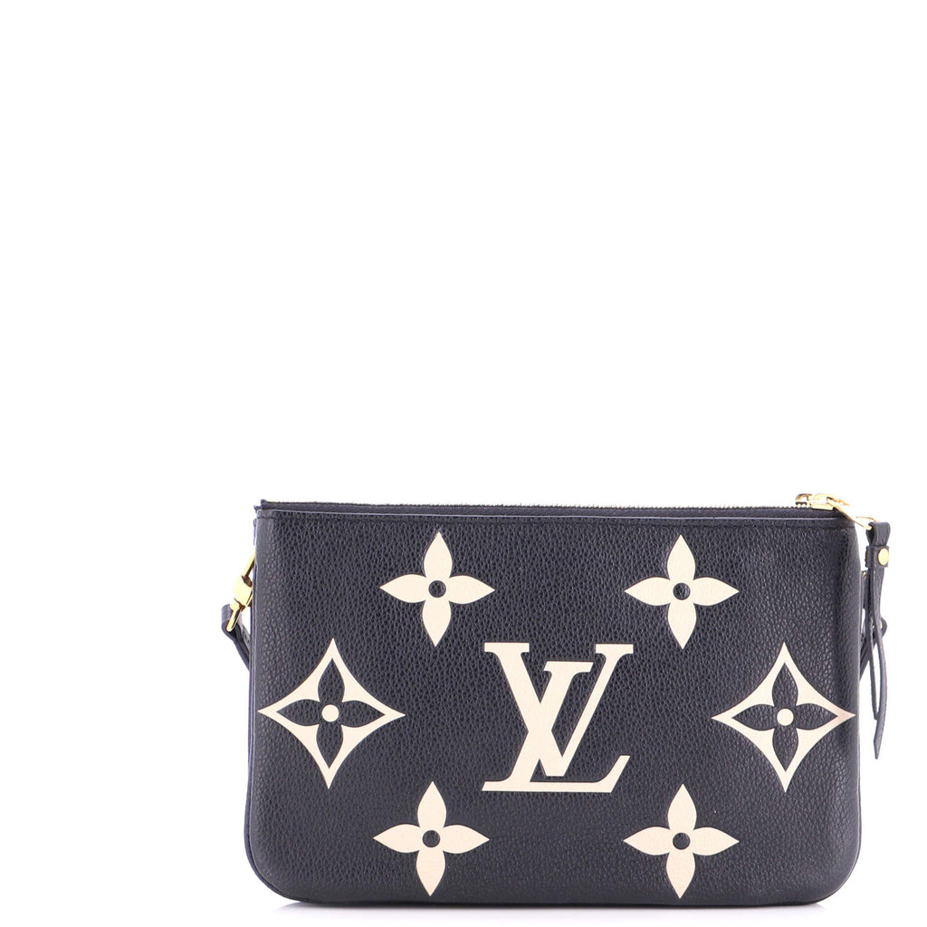 Double Zip Pochette Bicolor Monogram Empreinte Giant
