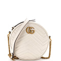 GG Marmont Round Shoulder Bag Matelasse Leather Mini