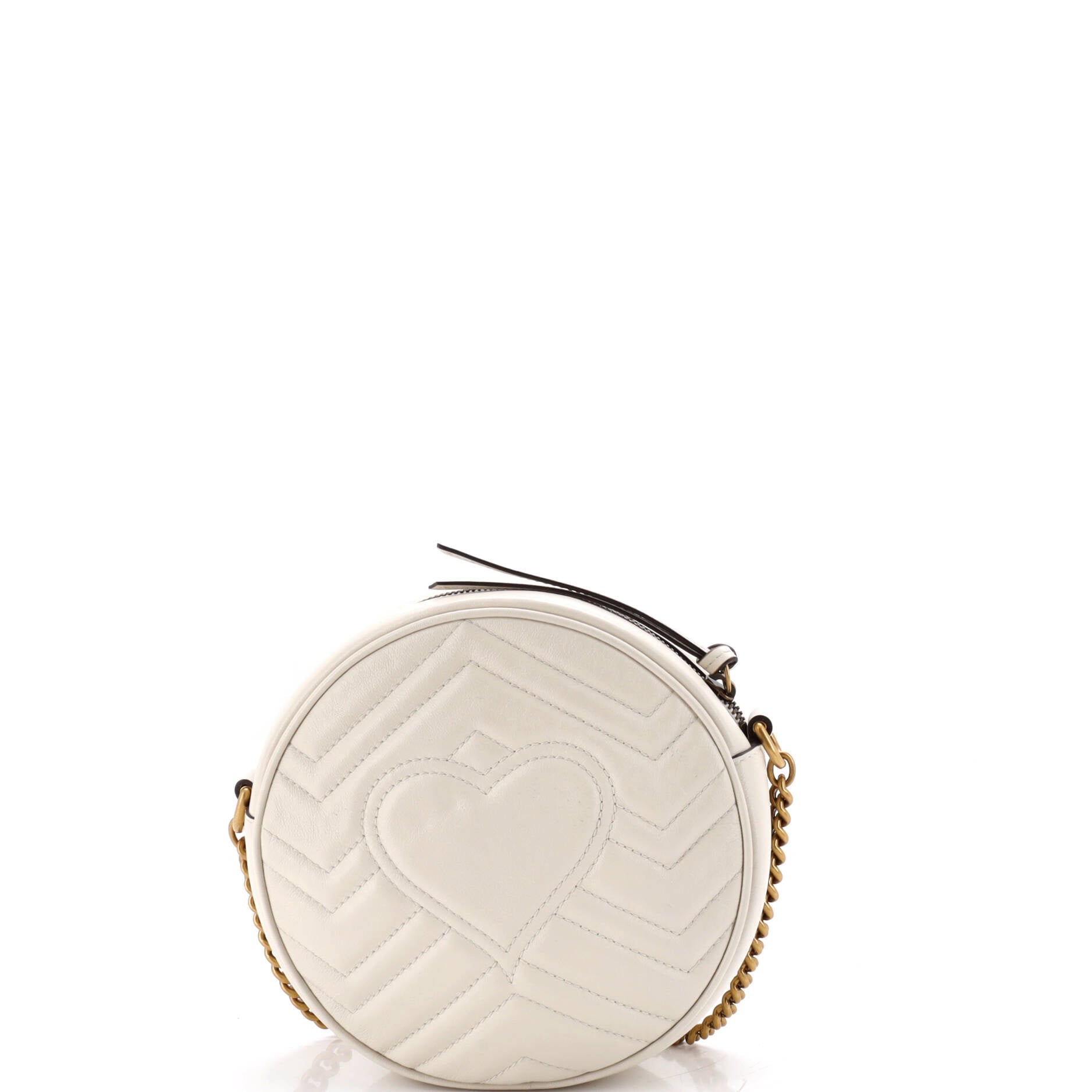 GG Marmont Round Shoulder Bag Matelasse Leather Mini