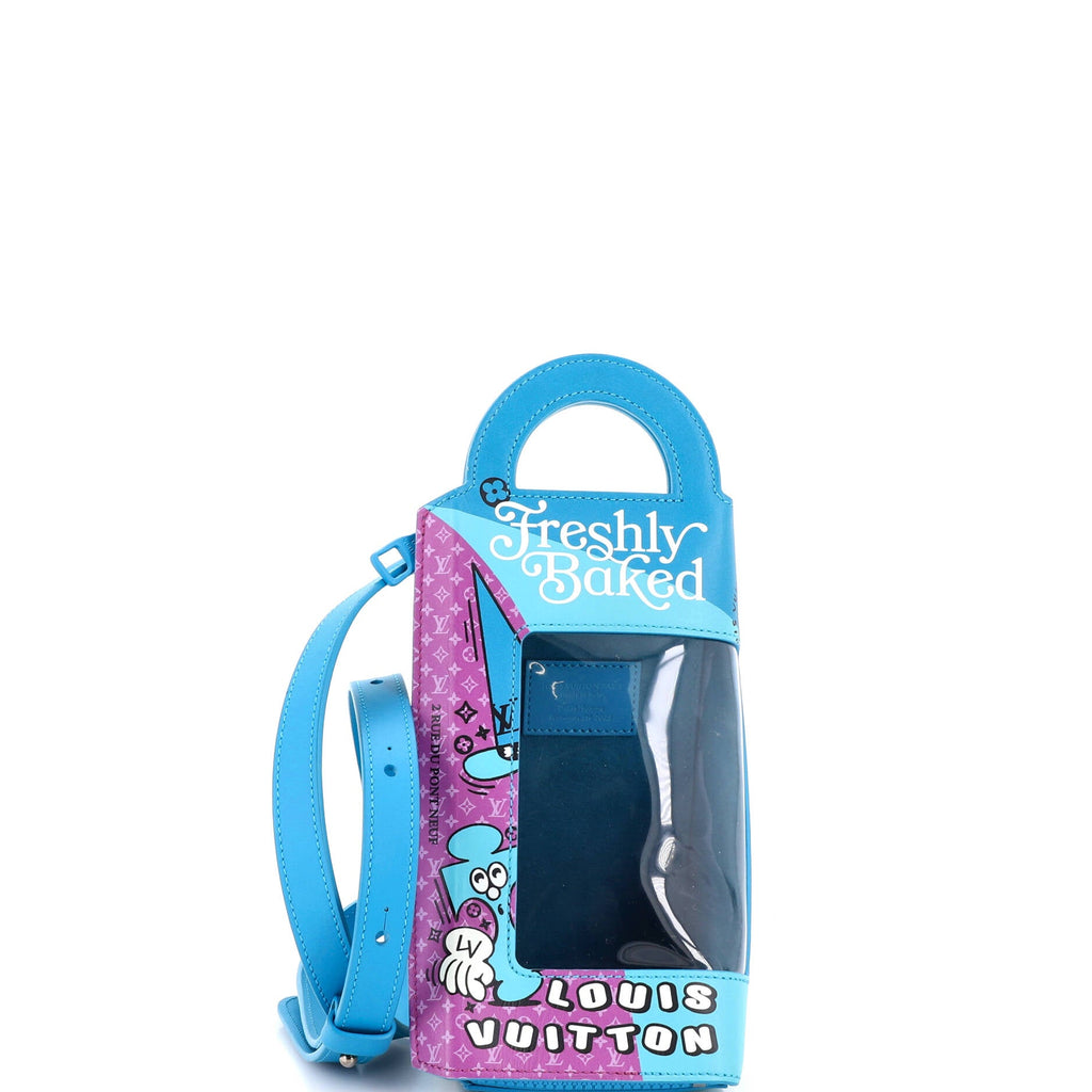 Sandwich Box Top Handle Bag Printed Leather