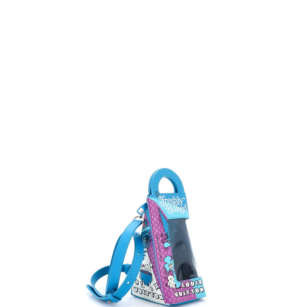 Sandwich Box Top Handle Bag Printed Leather