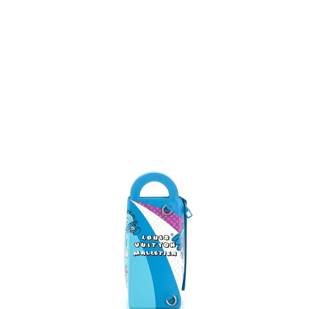Sandwich Box Top Handle Bag Printed Leather