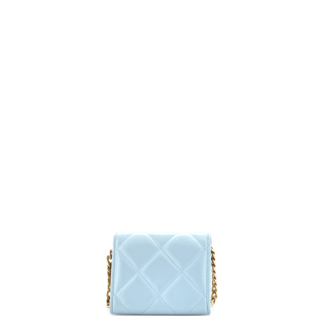 Pending CC Card Holder on Chain Quilted Lambskin