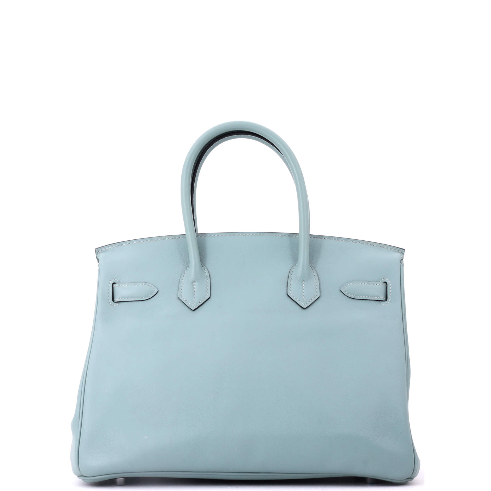 Birkin Handbag Ciel Swift with Palladium Hardware 30