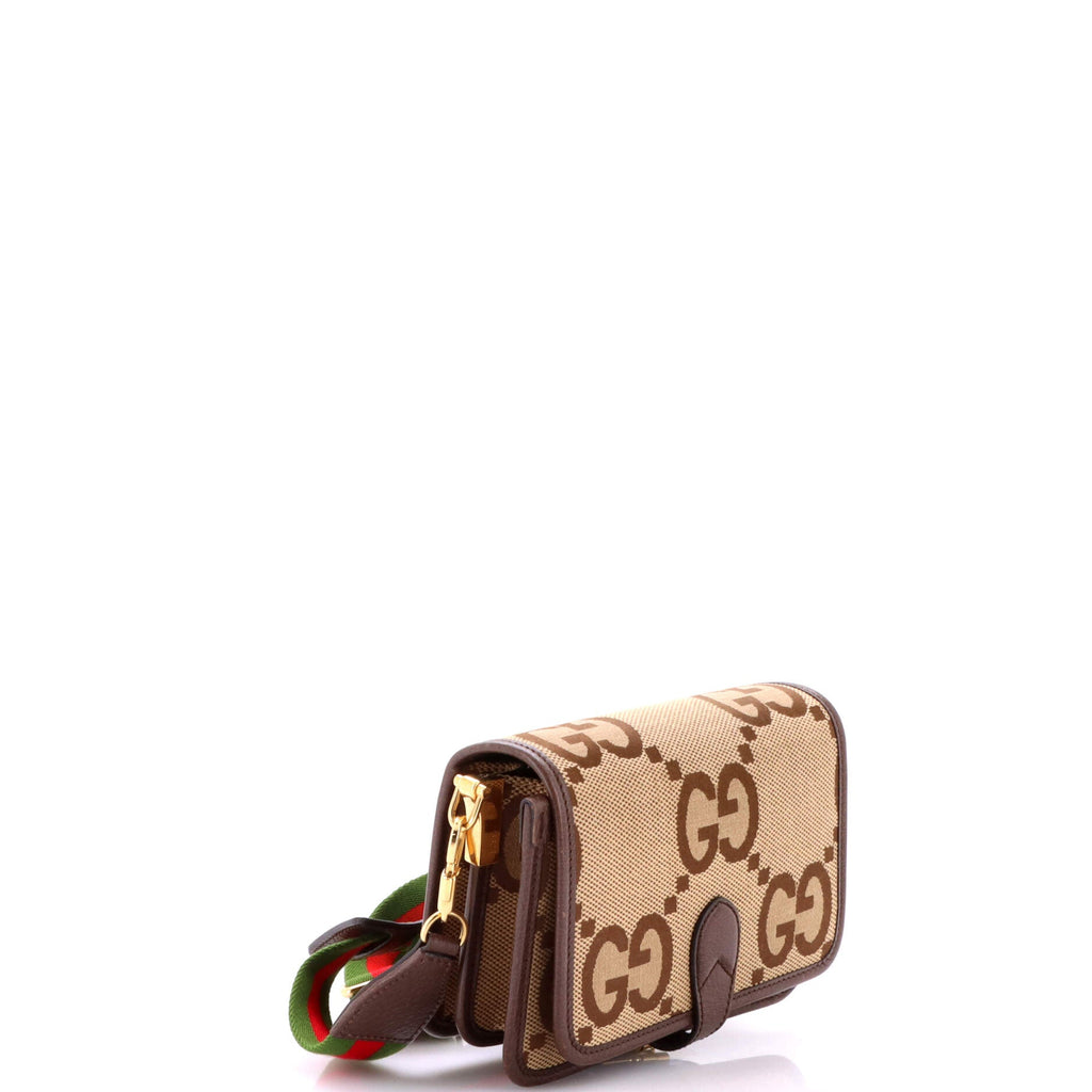 Buckle Messenger Bag Jumbo GG Canvas Small