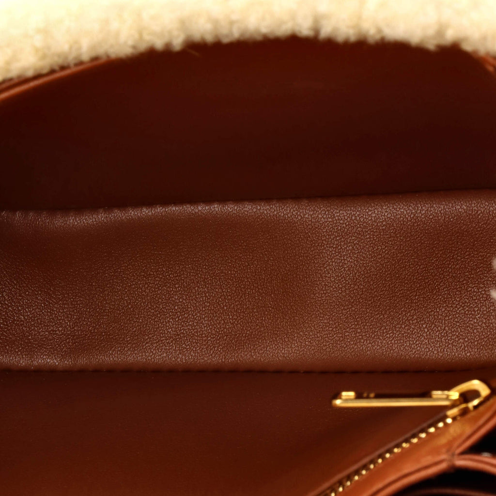 Triomphe Shoulder Bag Shearling Medium