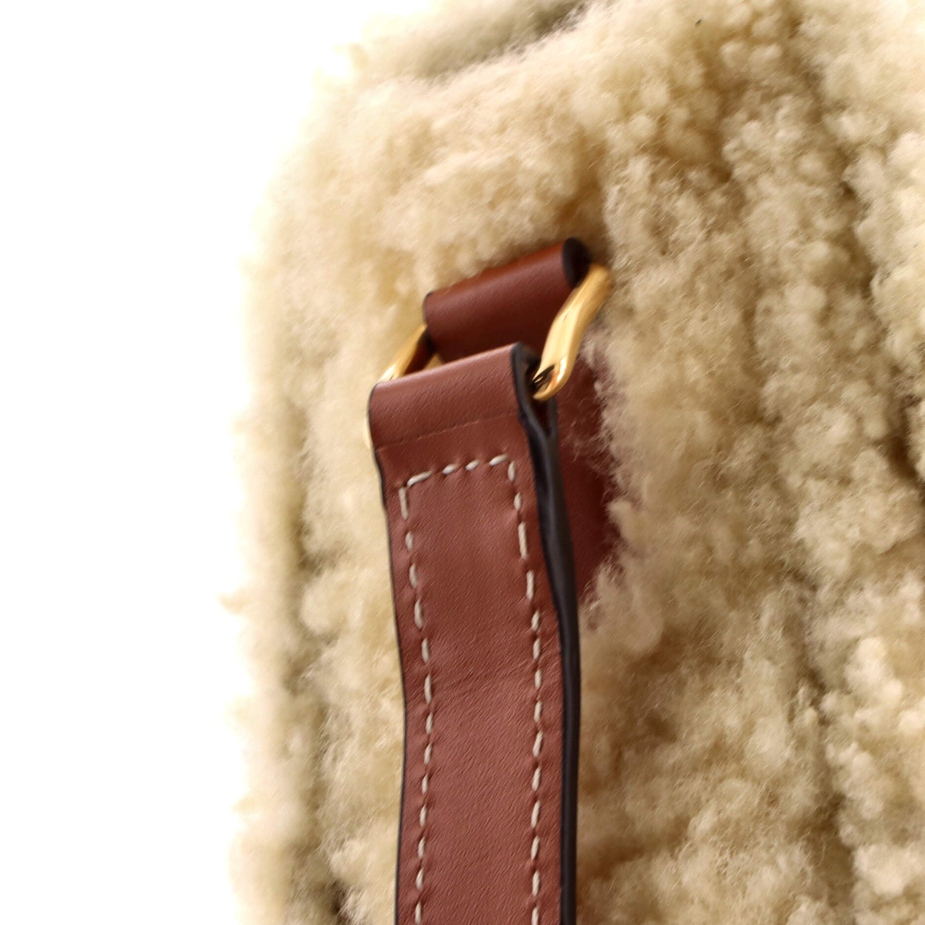 Triomphe Shoulder Bag Shearling Medium