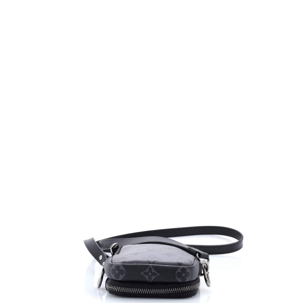 Double Phone Pouch Reverse Monogram Eclipse Canvas