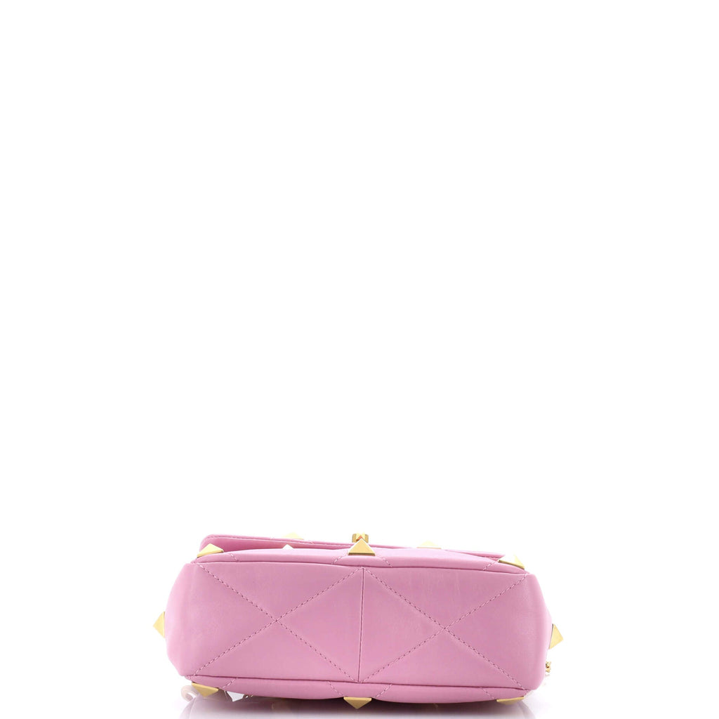 Roman Stud Flap Bag Quilted Leather Medium