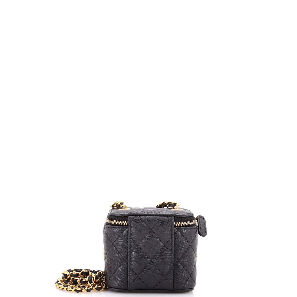 Coco Casino Vanity Case with Chain Quilted Caviar Mini