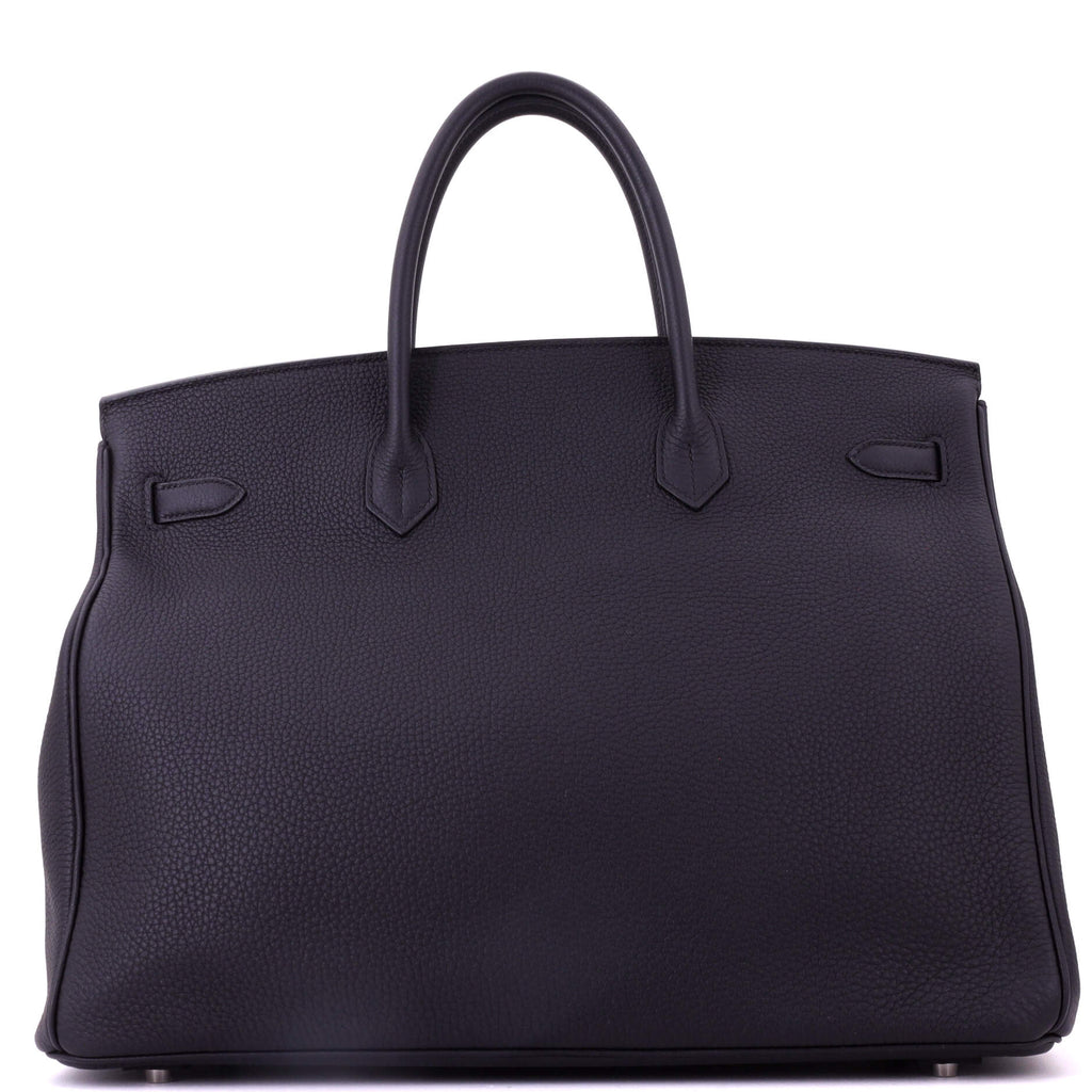 Birkin Handbag Noir Togo with Palladium Hardware 40