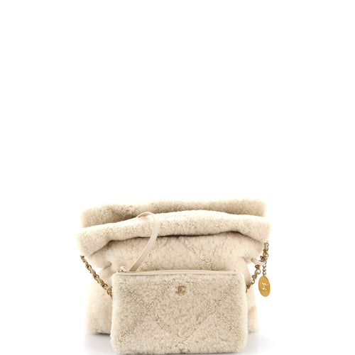 22 Chain Hobo Quilted Shearling Small
