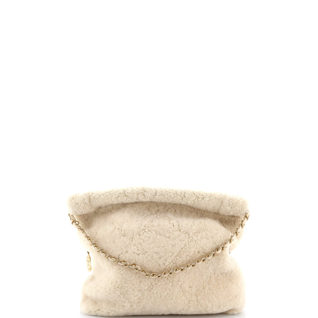 22 Chain Hobo Quilted Shearling Small