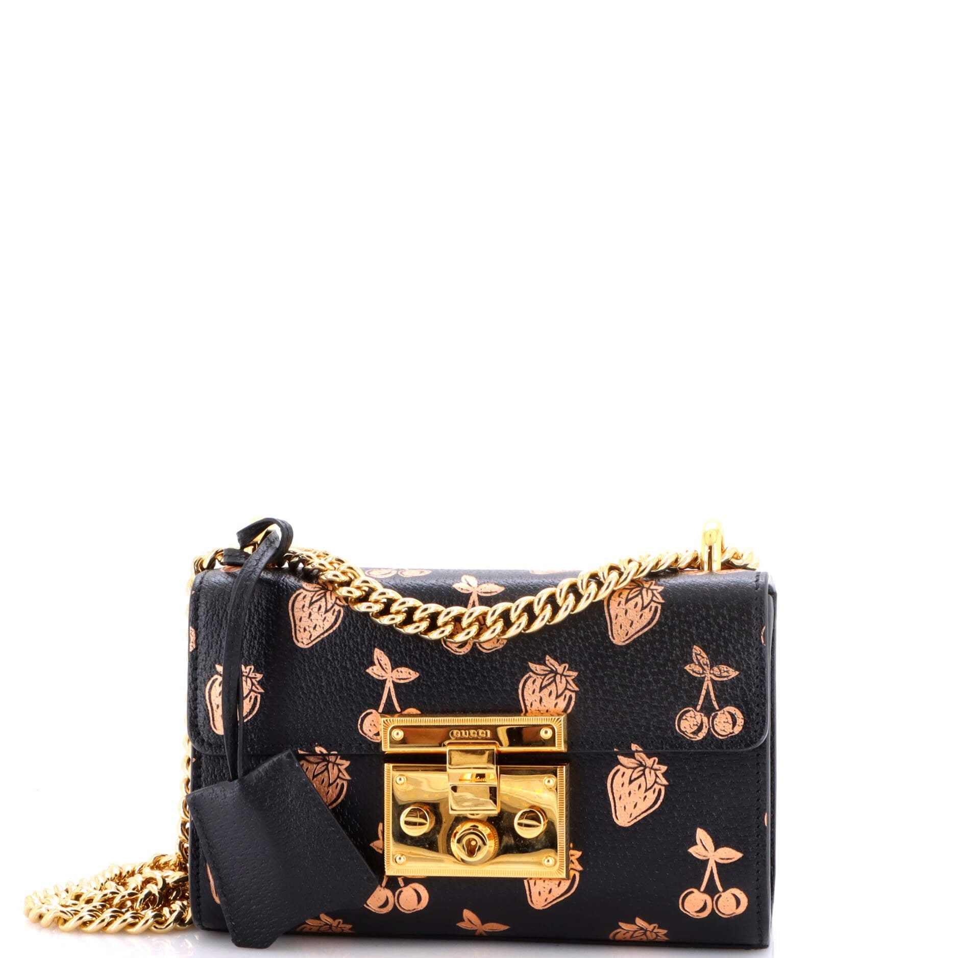 Padlock Shoulder Bag Printed Leather Small