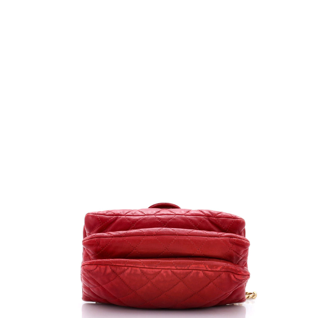 Pillow Crush Flap Bag Quilted Lambskin Small