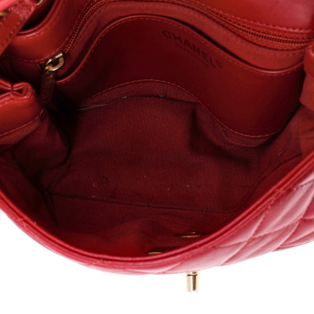 Pillow Crush Flap Bag Quilted Lambskin Small