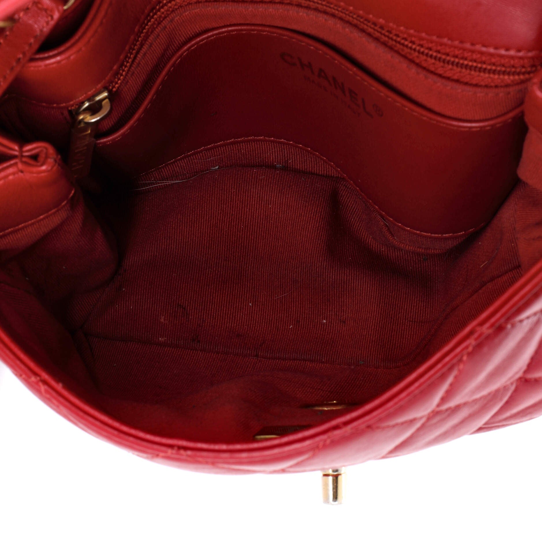 Pillow Crush Flap Bag Quilted Lambskin Small