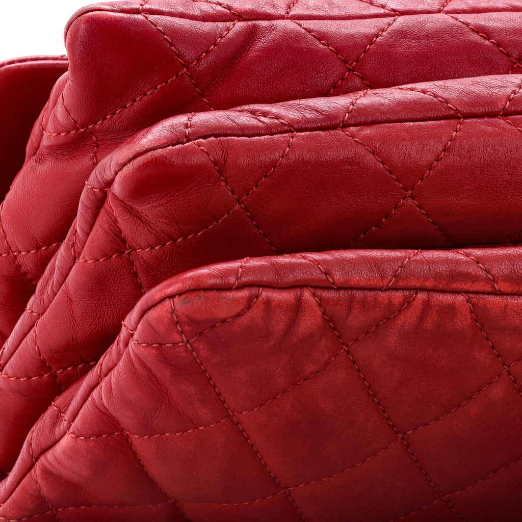 Pillow Crush Flap Bag Quilted Lambskin Small