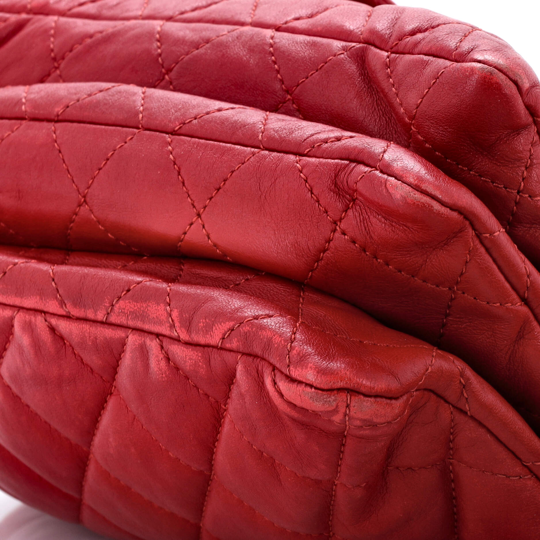 Pillow Crush Flap Bag Quilted Lambskin Small