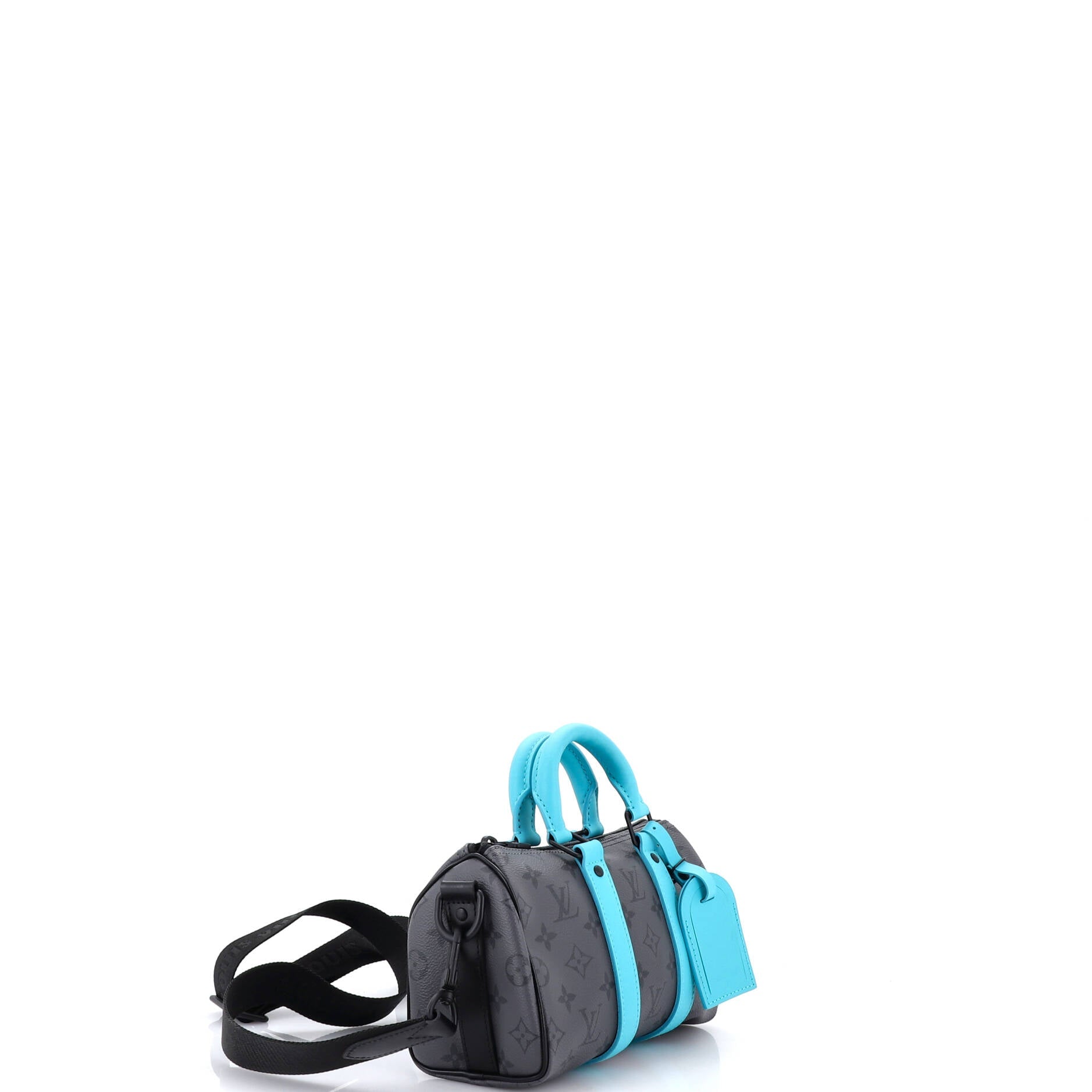 Keepall Bandouliere Bag Macassar Monogram Canvas with Leather 25